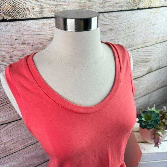 Banana Republic Women's Size 2 Coral Fit & Flare Mini Dress - Picture 5 of 9